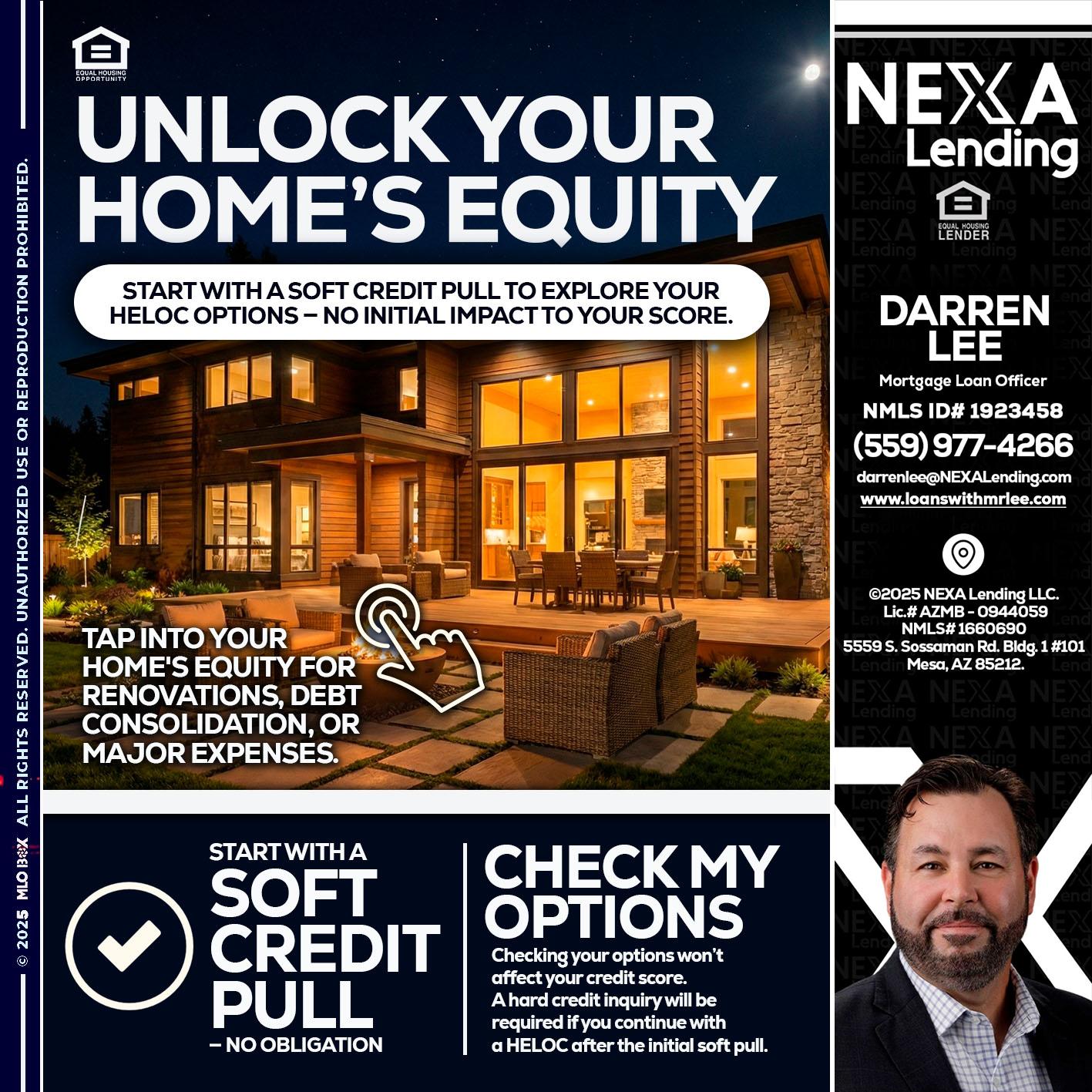UNLOCK YOUR HOMES - Darren Lee -Mortgage Loan Officer