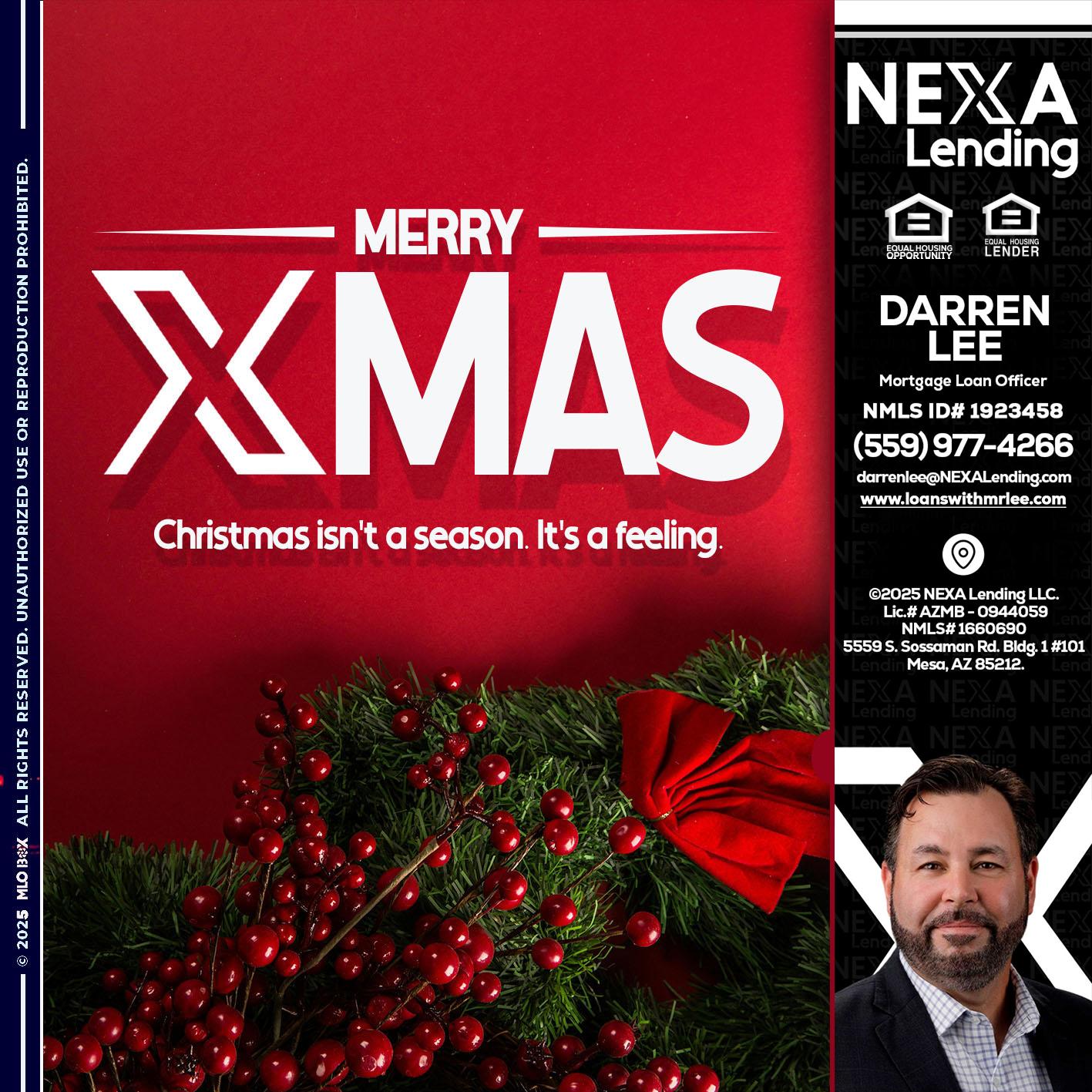 merry xmas - Darren Lee -Mortgage Loan Officer