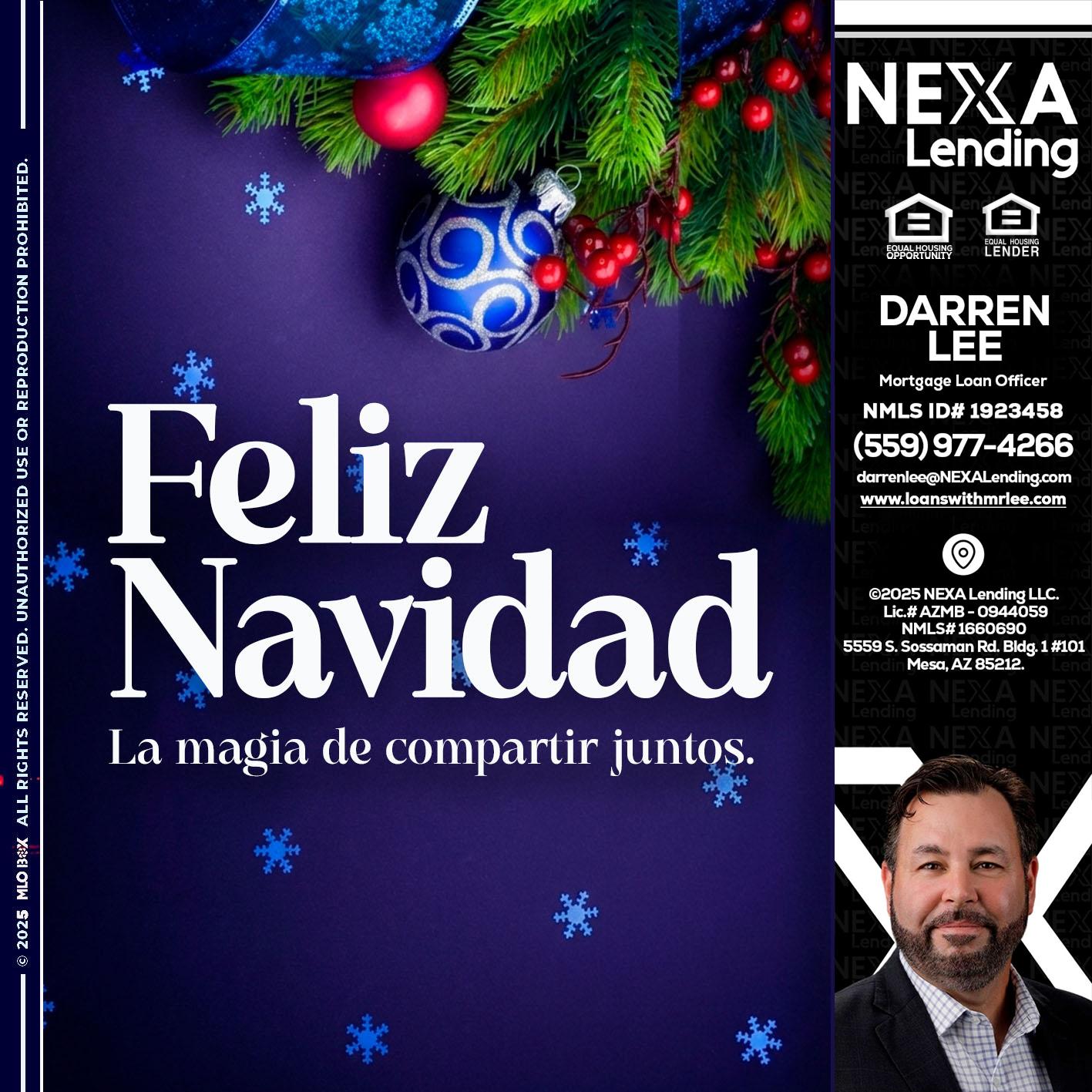 FELIZ NAVIDAD - Darren Lee -Mortgage Loan Officer