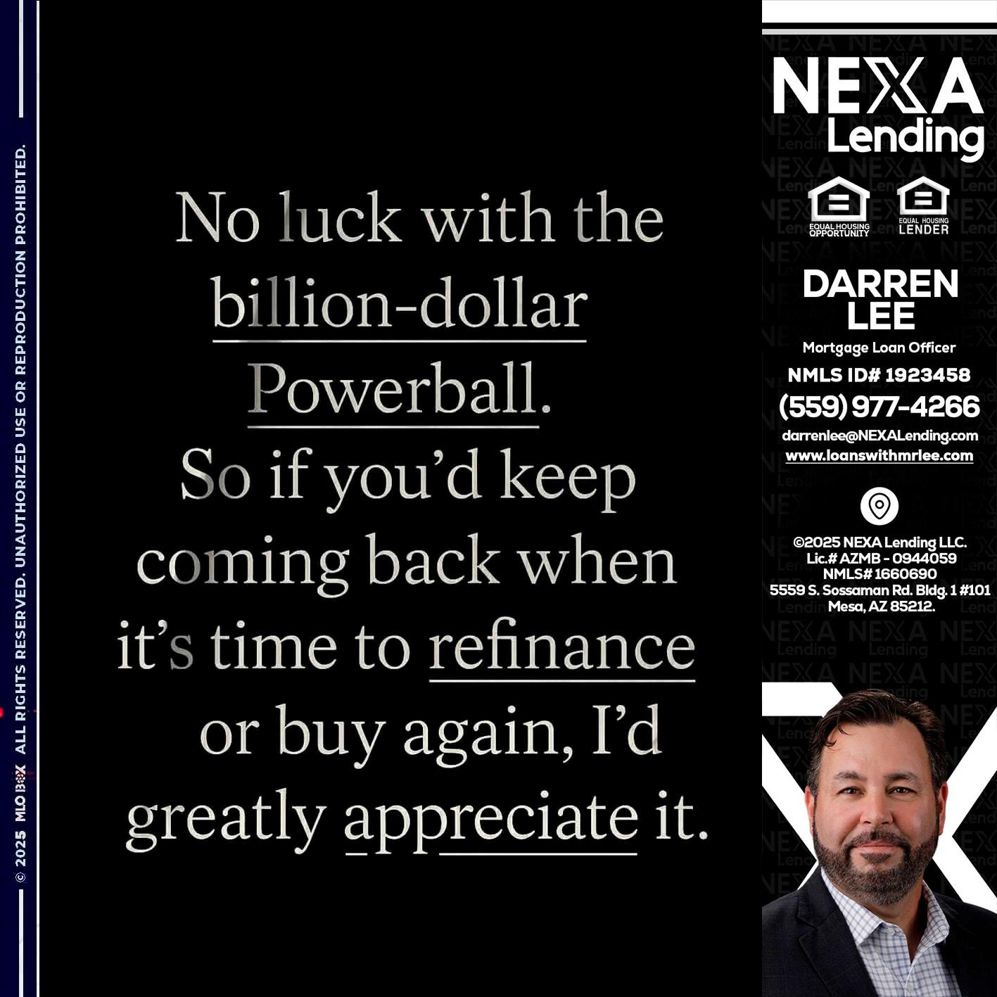 NO LUCK WITH - Darren Lee -Mortgage Loan Officer