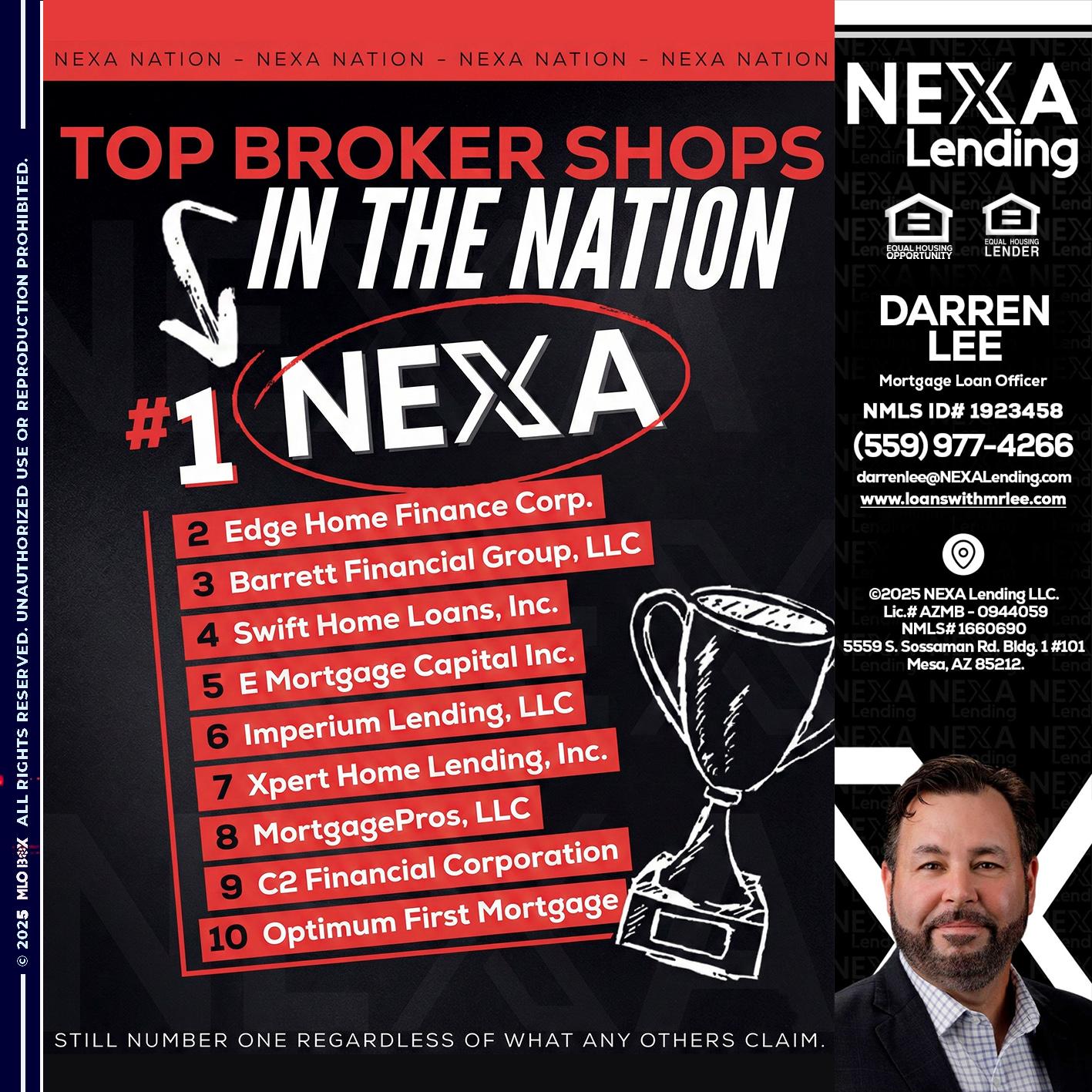top broker - Darren Lee -Mortgage Loan Officer