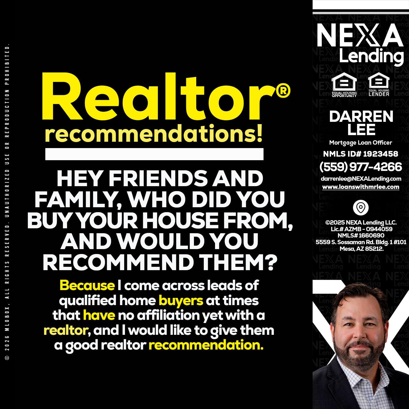 REALTOR - Darren Lee -Mortgage Loan Officer