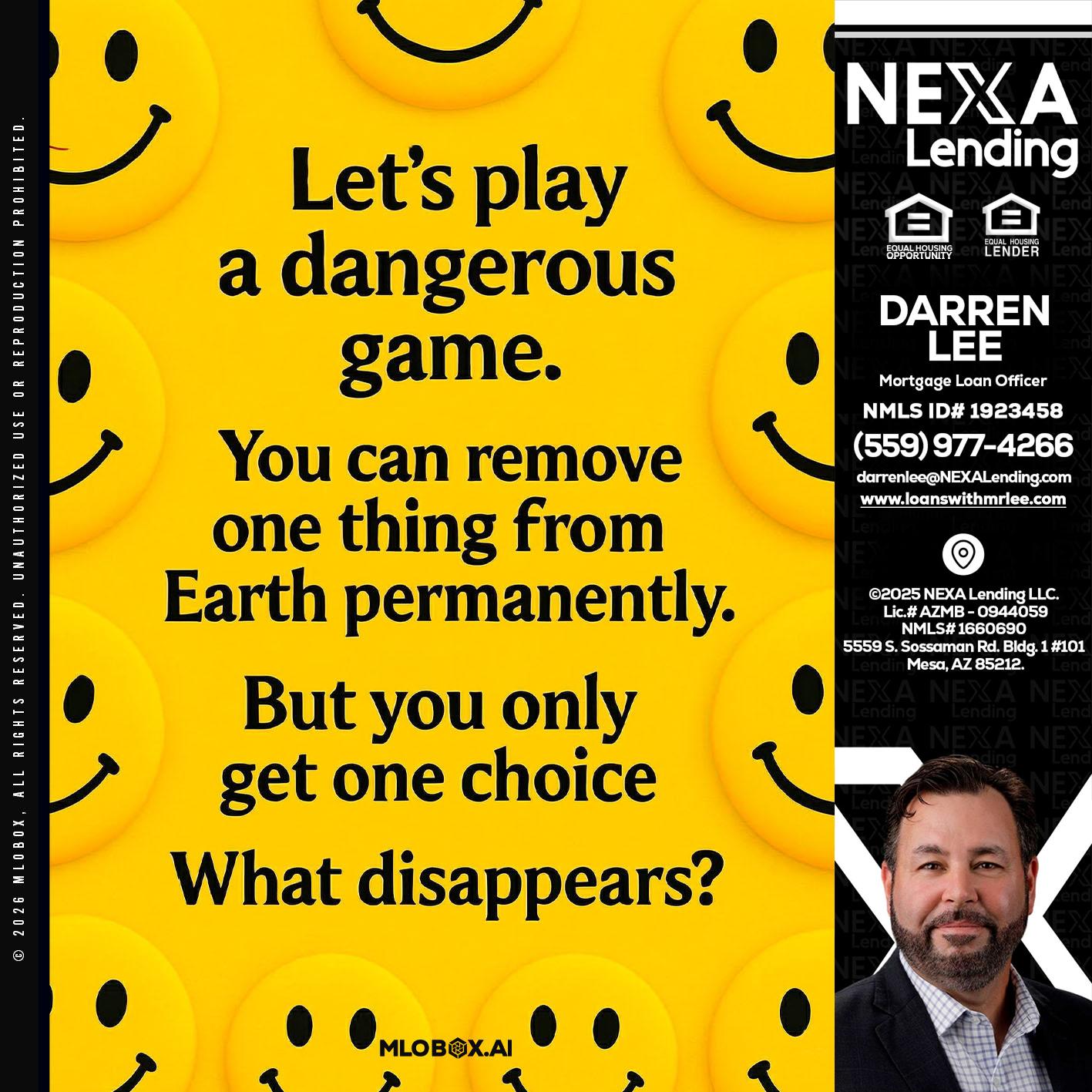 LETS PLAY - Darren Lee -Mortgage Loan Officer