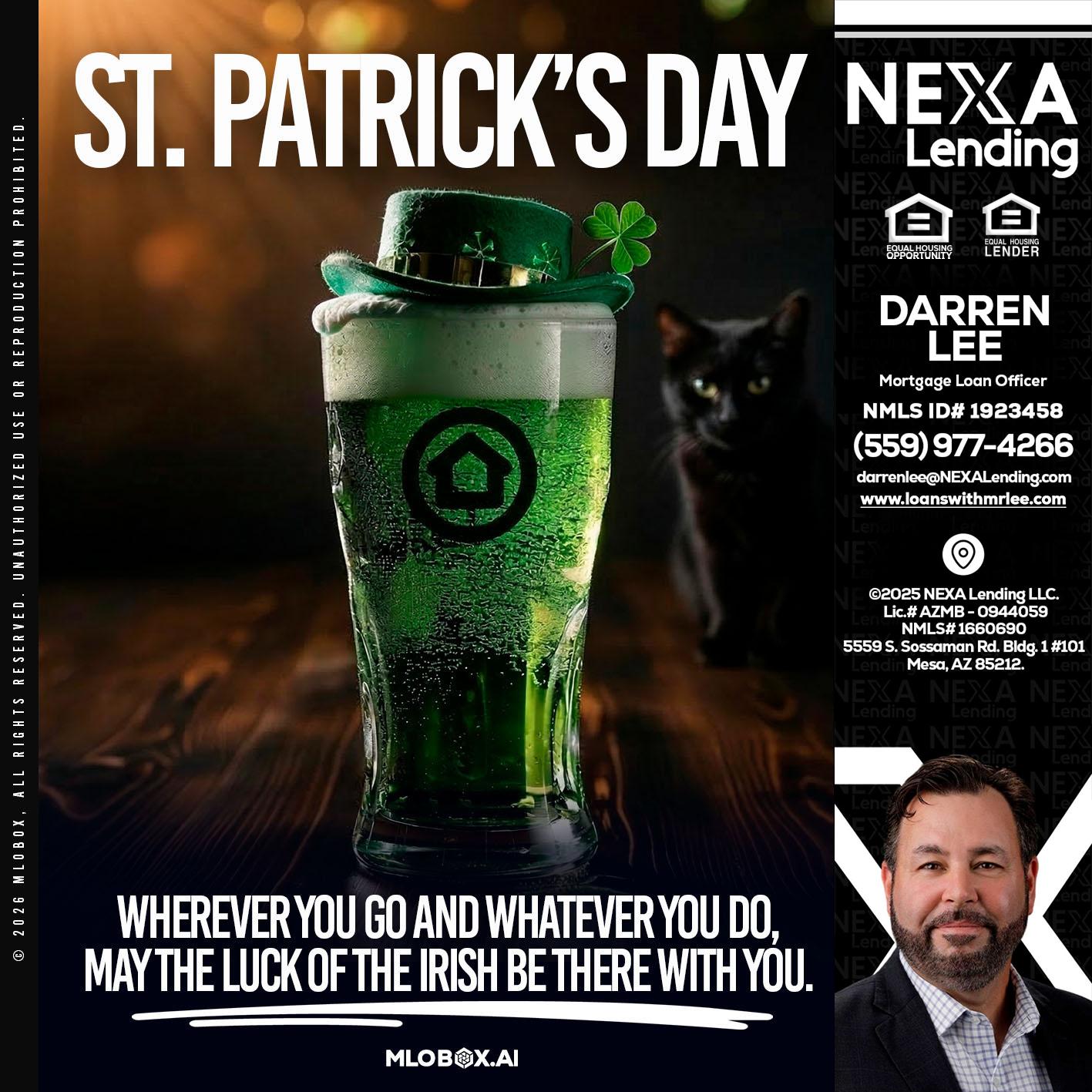 st. Patricks day - Darren Lee -Mortgage Loan Officer