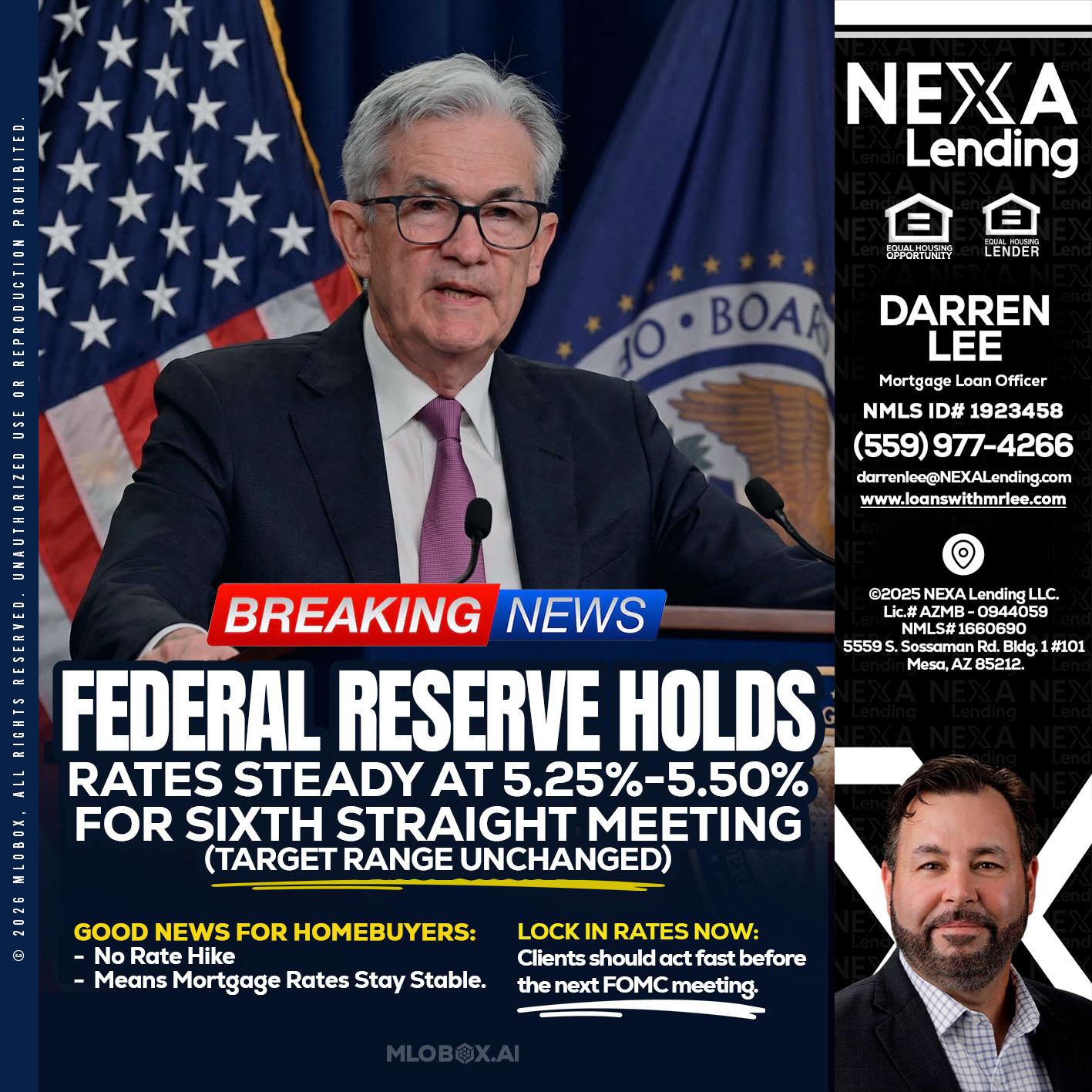 federal reserve - Darren Lee -Mortgage Loan Officer