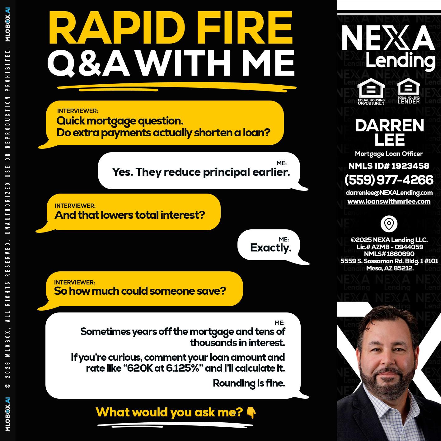 RAPID FIRE QA - Darren Lee -Mortgage Loan Officer