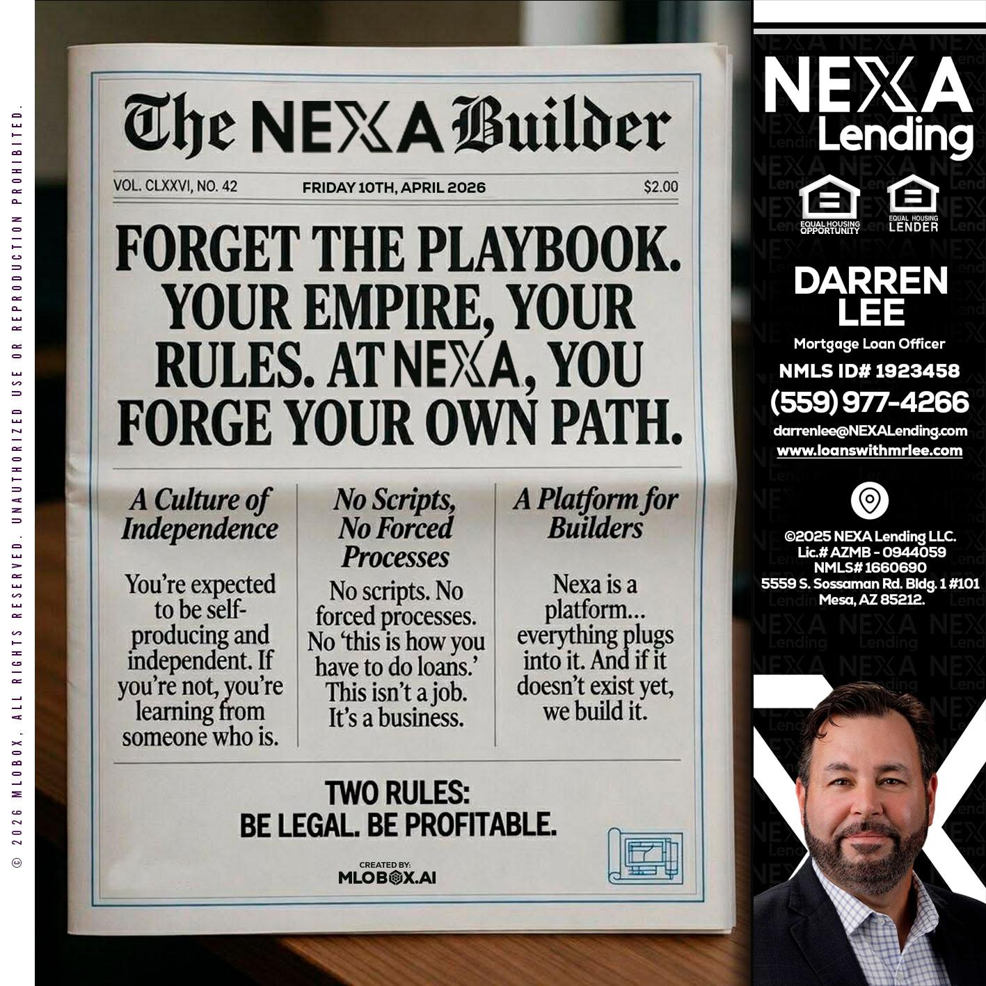 THE NEXA BUILDER - Darren Lee -Mortgage Loan Officer