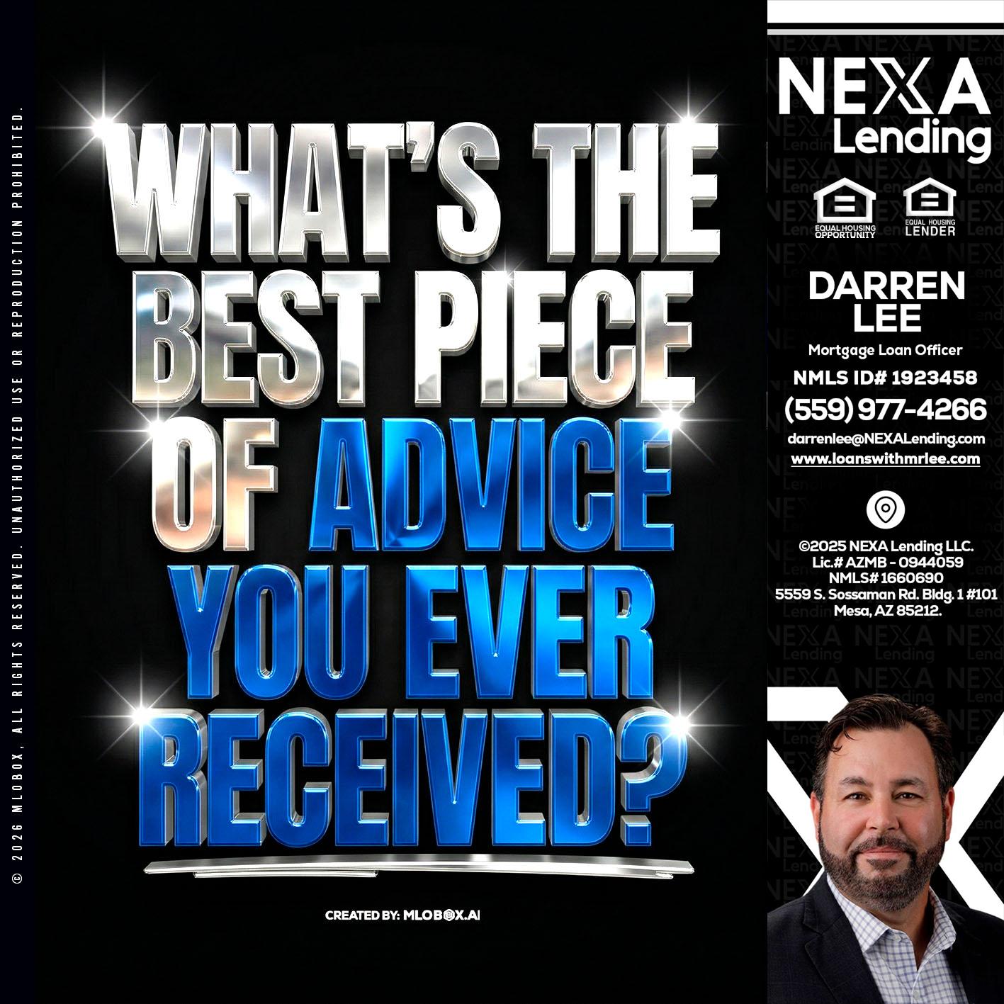 WHATS THE BEST - Darren Lee -Mortgage Loan Officer