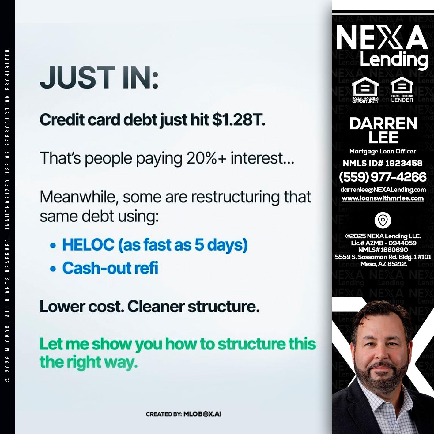 JUST IN - Darren Lee -Mortgage Loan Officer