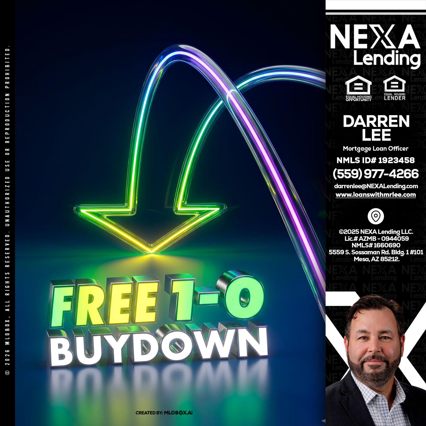 FREE 1-0 BUYDOWN - Darren Lee -Mortgage Loan Officer