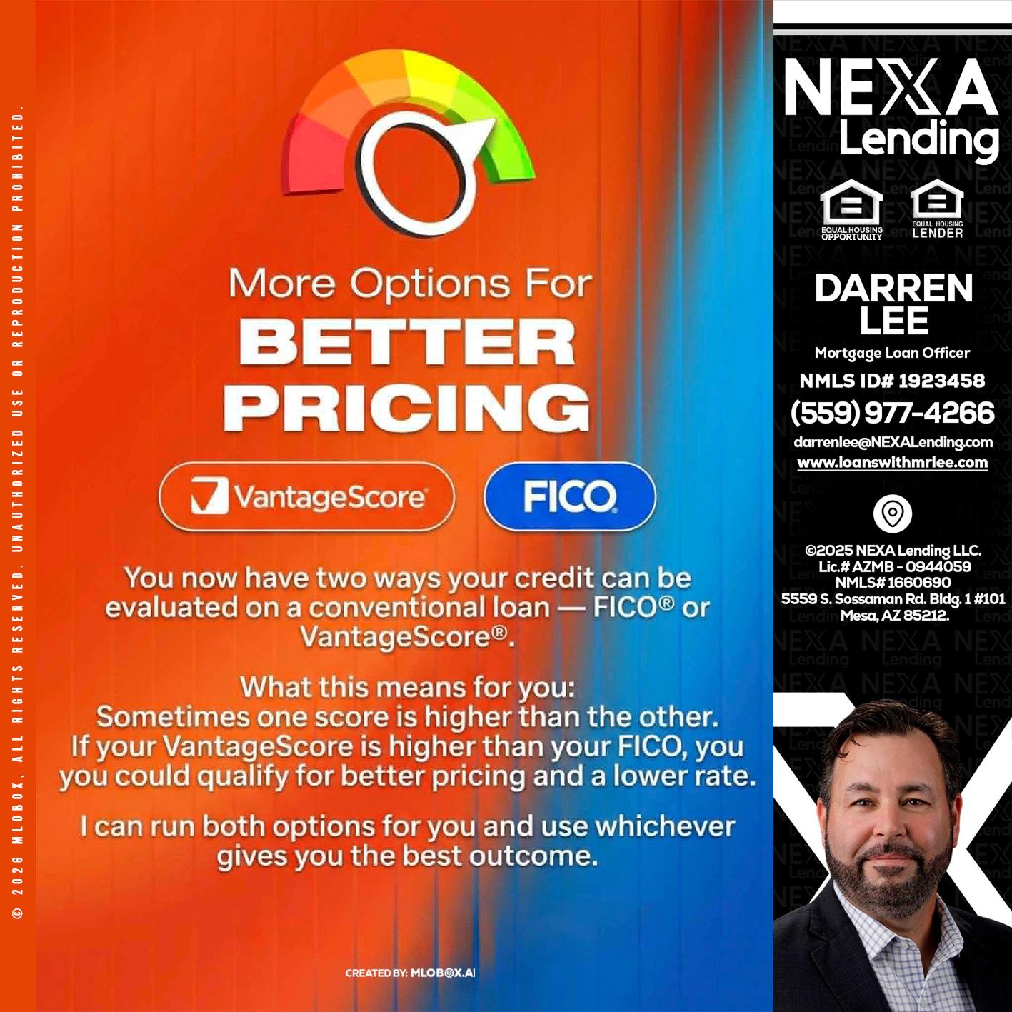 BETTER PRICING - Darren Lee -Mortgage Loan Officer