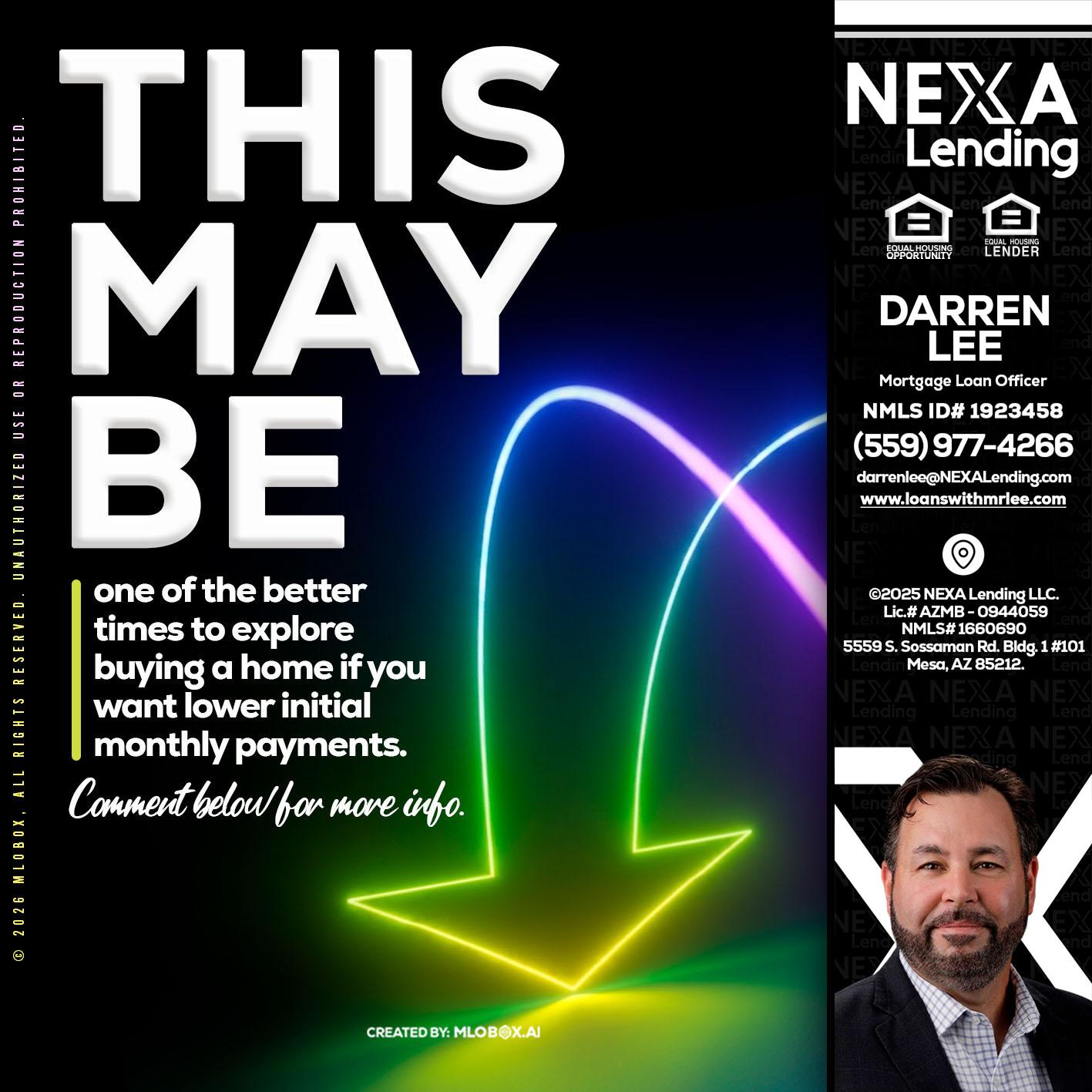 THIS MAY BE - Darren Lee -Mortgage Loan Officer