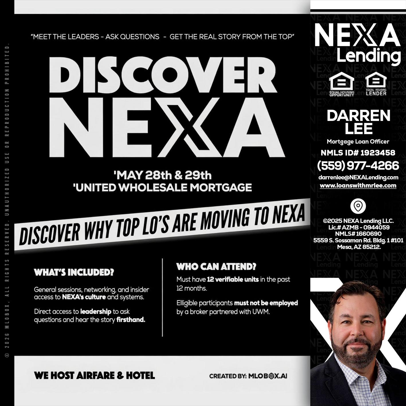 DISCOVER NEXA - Darren Lee -Mortgage Loan Officer