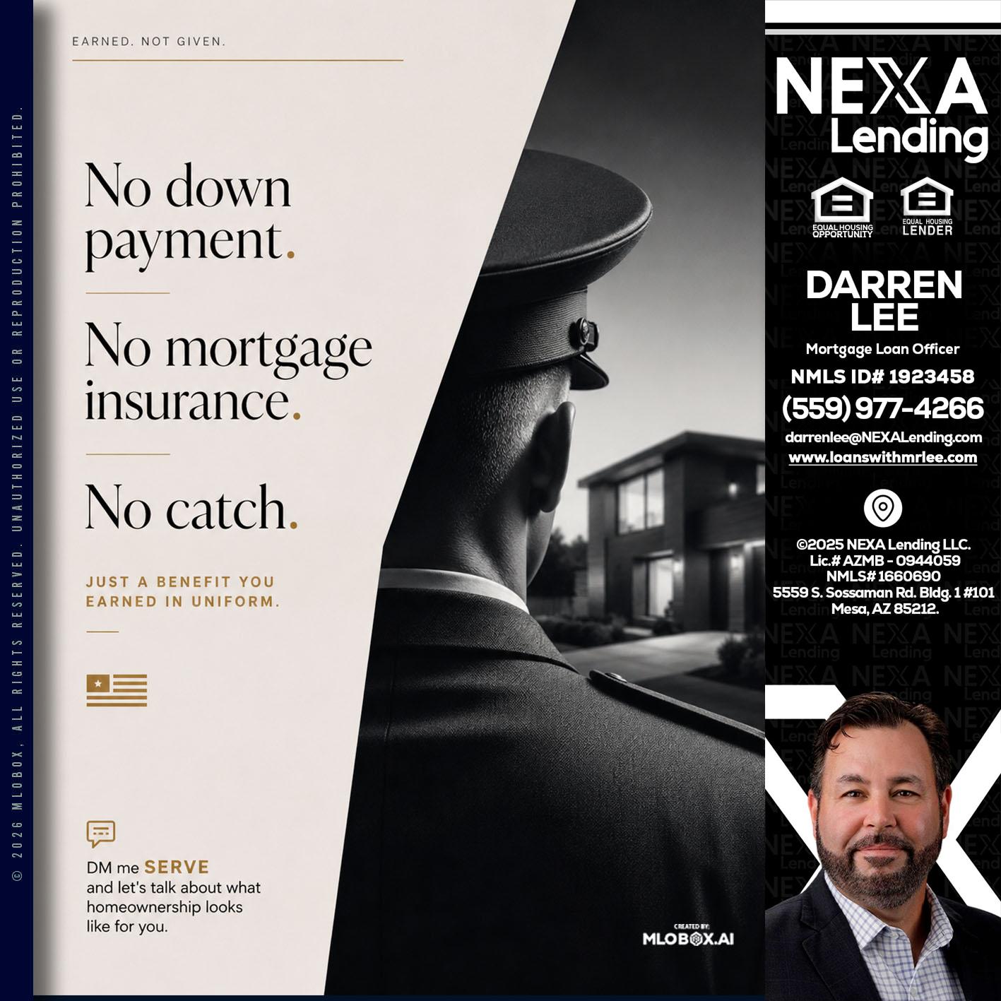NO DOWN PAYMENT - Darren Lee -Mortgage Loan Officer
