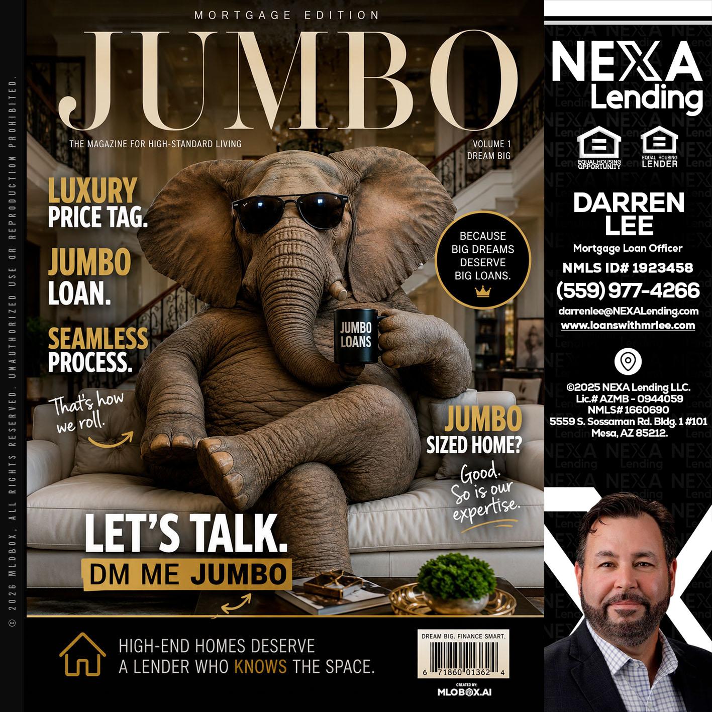 JUMBO LOANS - Darren Lee -Mortgage Loan Officer