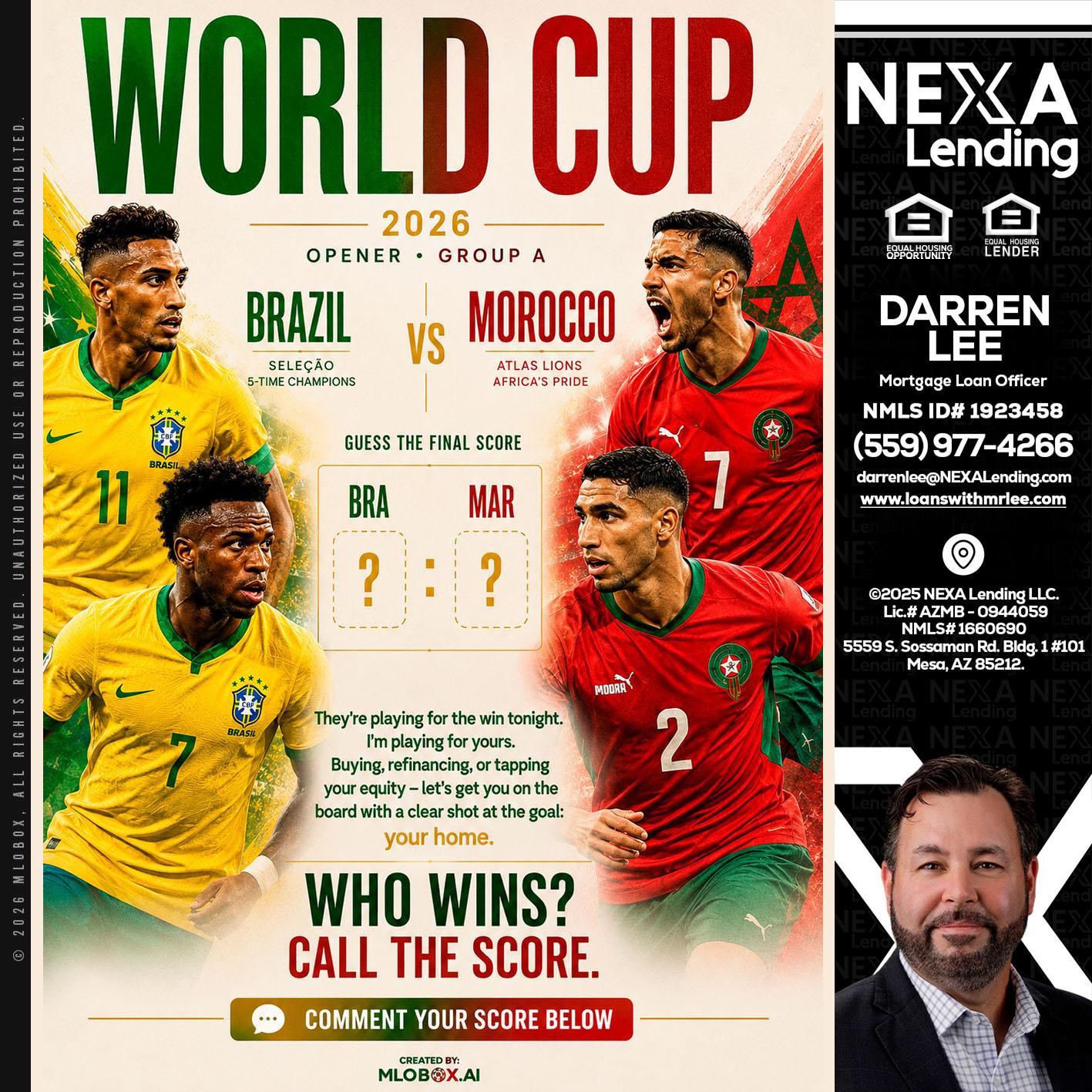 WORLD CUP - Darren Lee -Mortgage Loan Officer