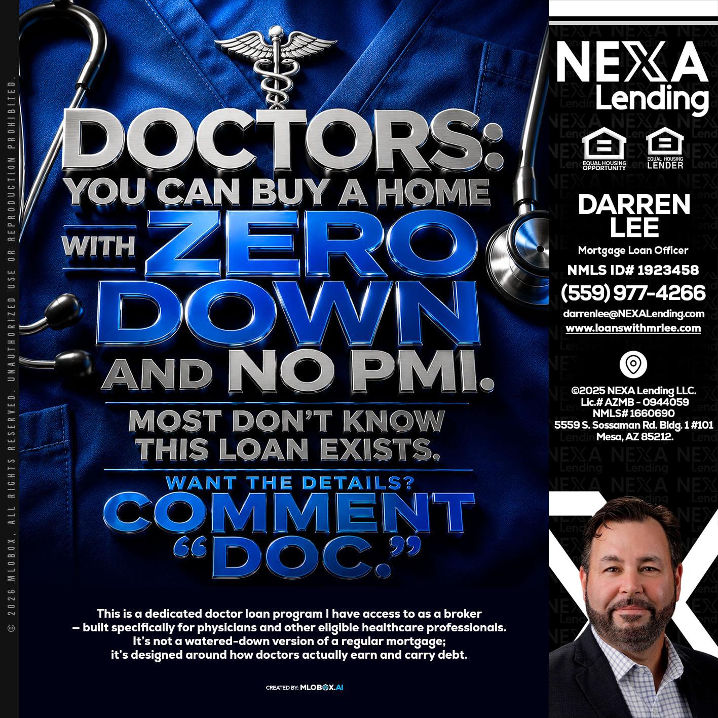 DOCTORS YOU CAN BUY - Darren Lee -Mortgage Loan Officer