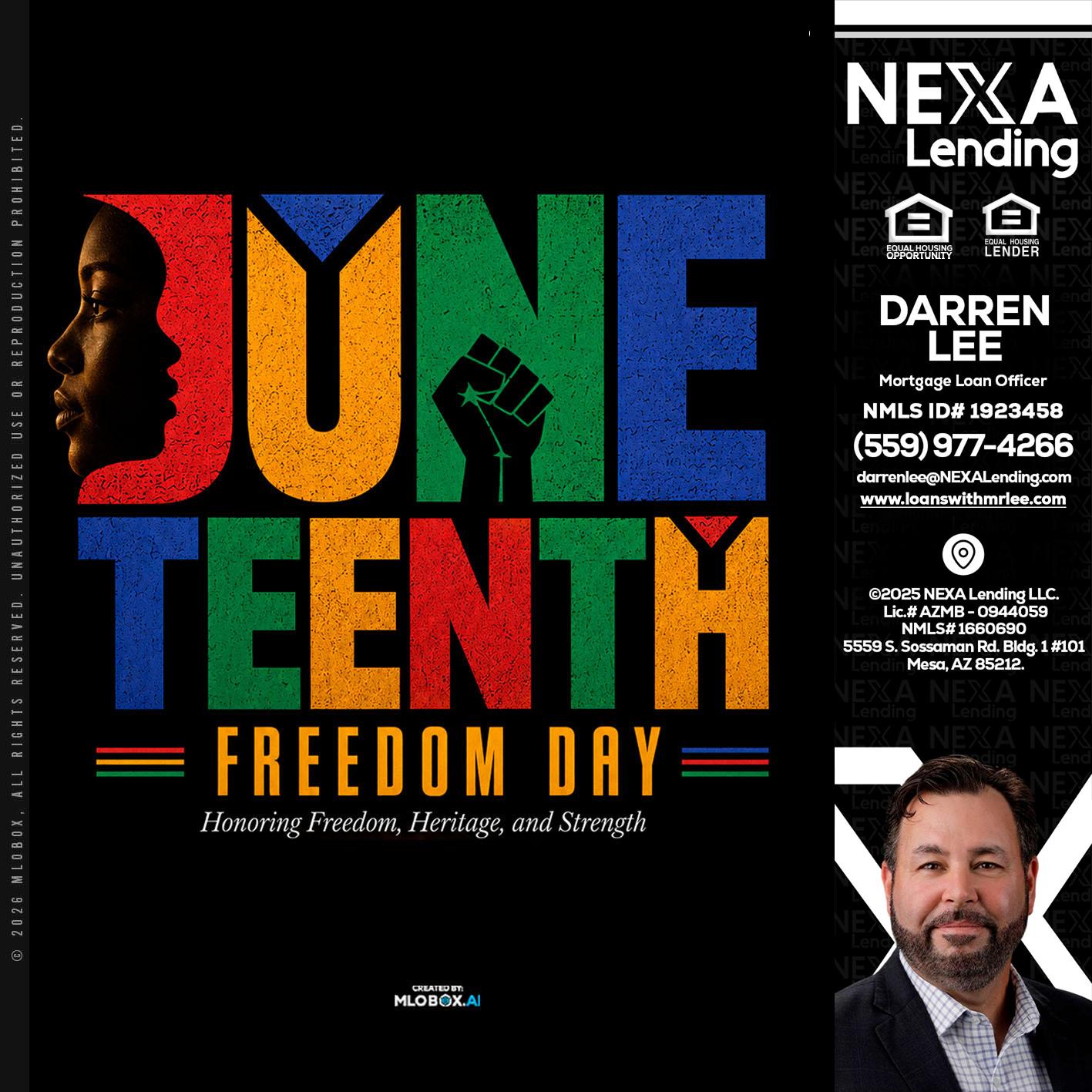 Juneteenth - Darren Lee -Mortgage Loan Officer