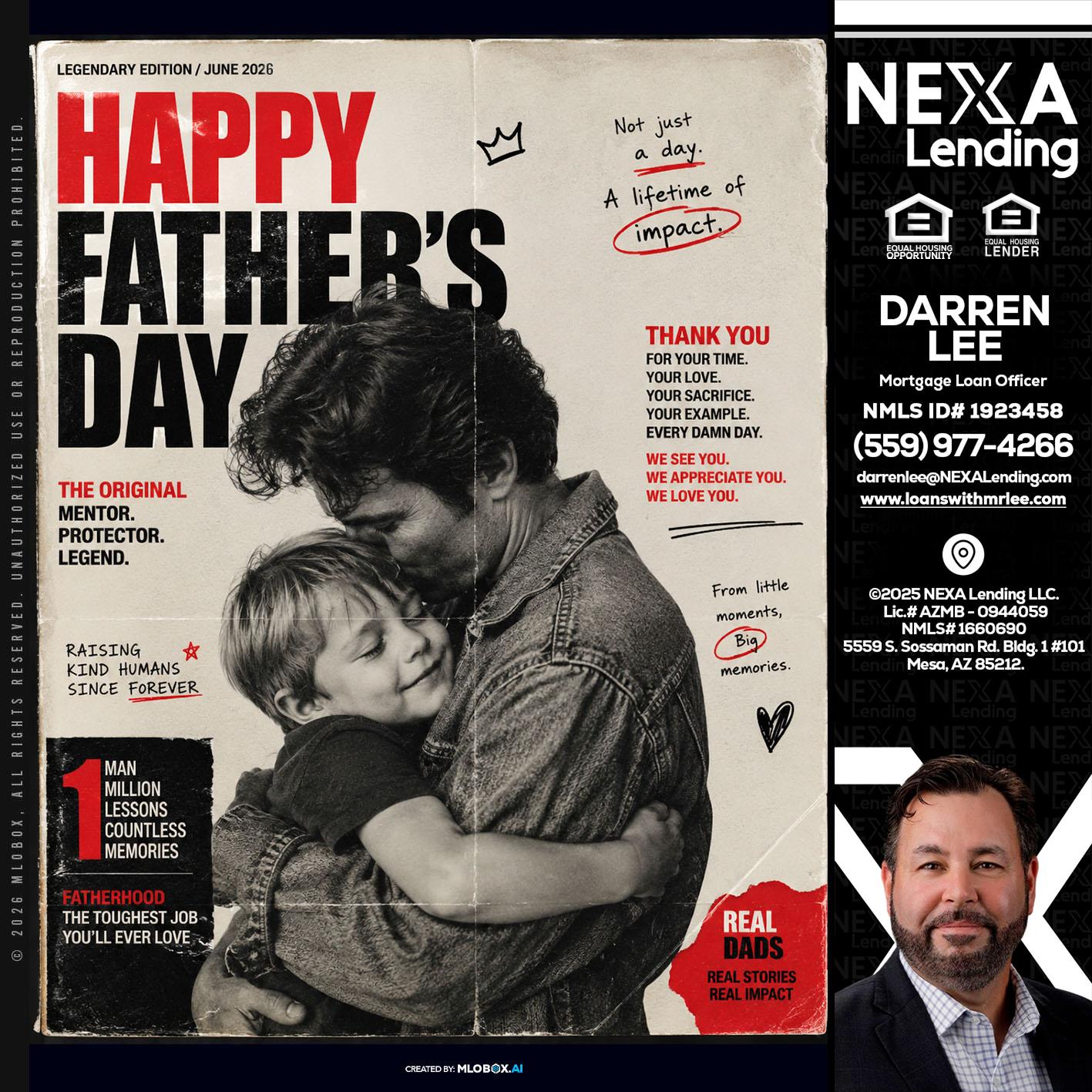 HAPPY FATHERS DAY - Darren Lee -Mortgage Loan Officer