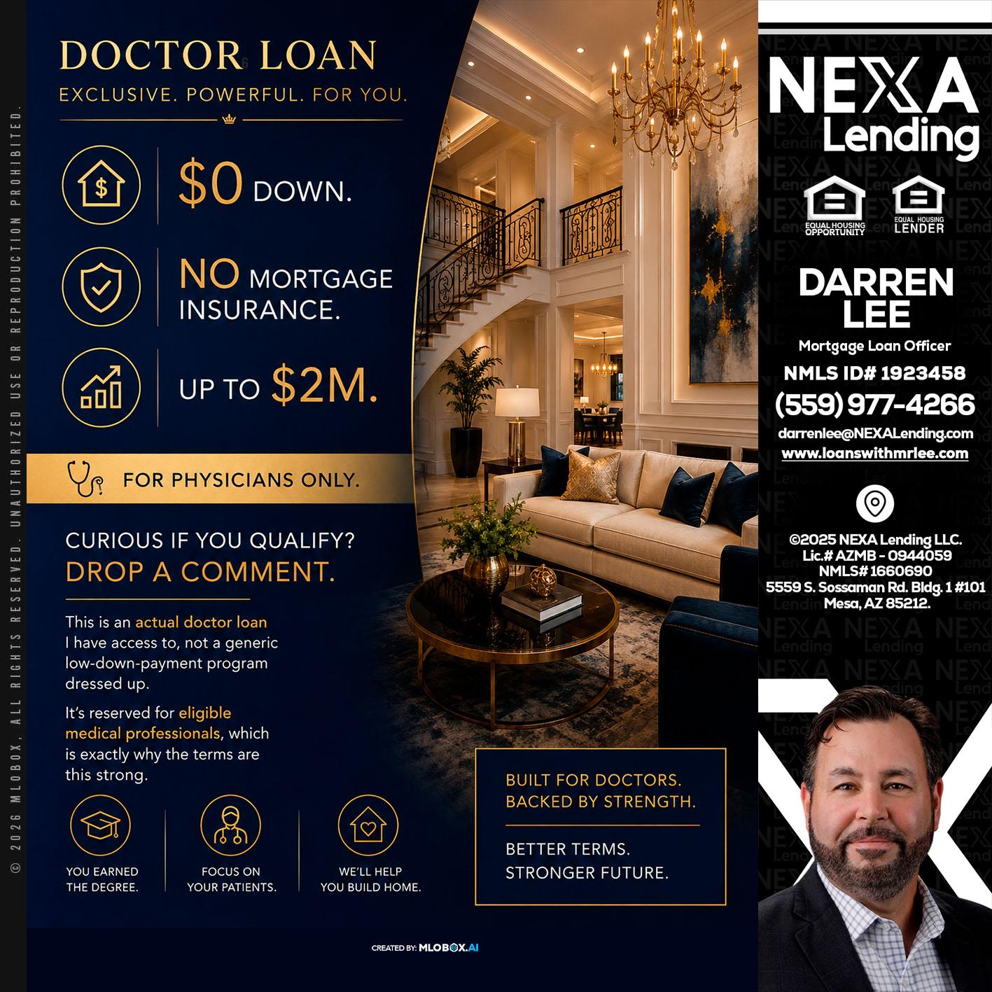 DOCTOR LOANS - Darren Lee -Mortgage Loan Officer