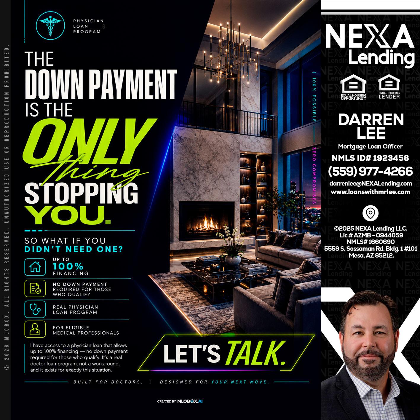 THE DOWN PAYMENT - Darren Lee -Mortgage Loan Officer