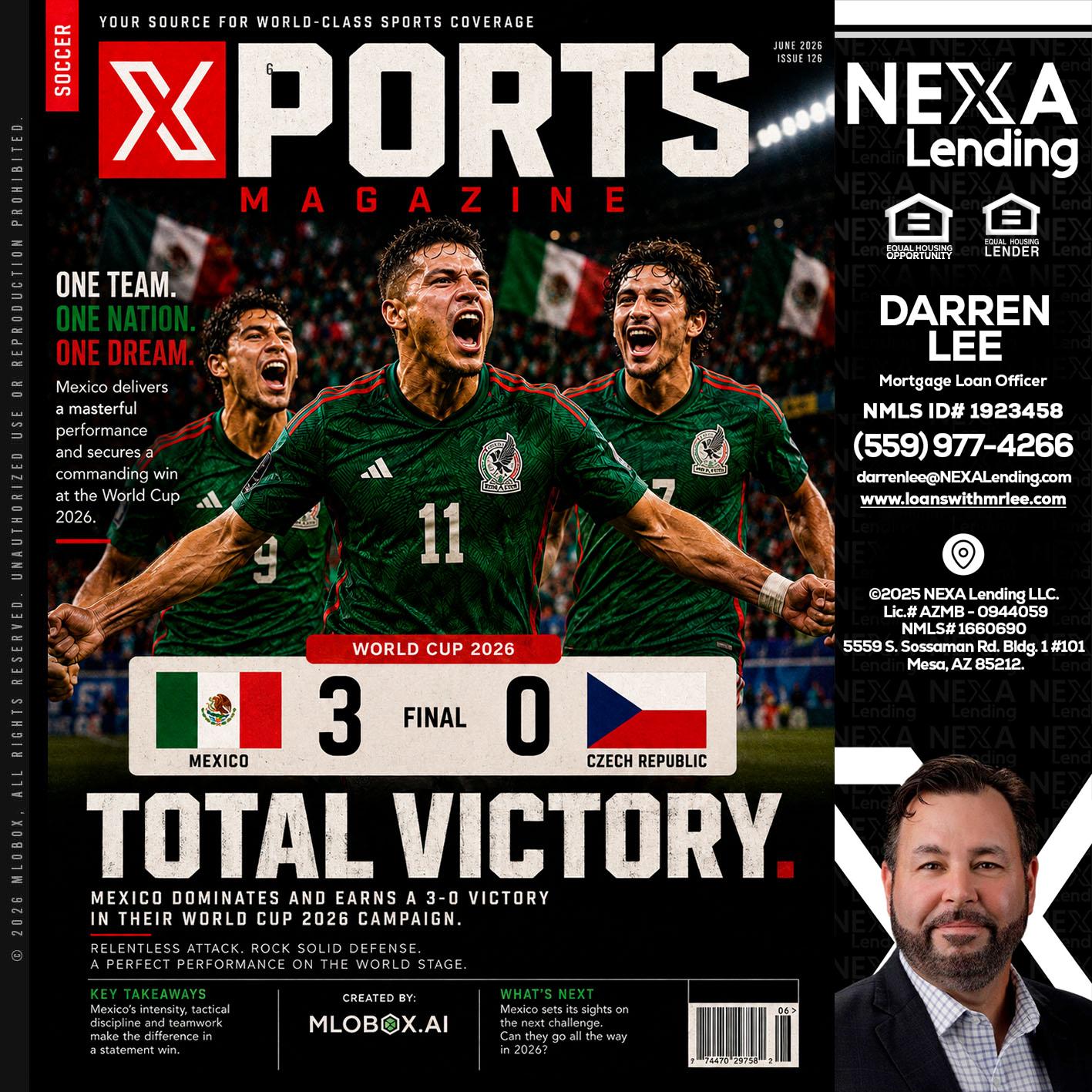 World Cup 2026 MEX 1-0 CZECH - Darren Lee -Mortgage Loan Officer