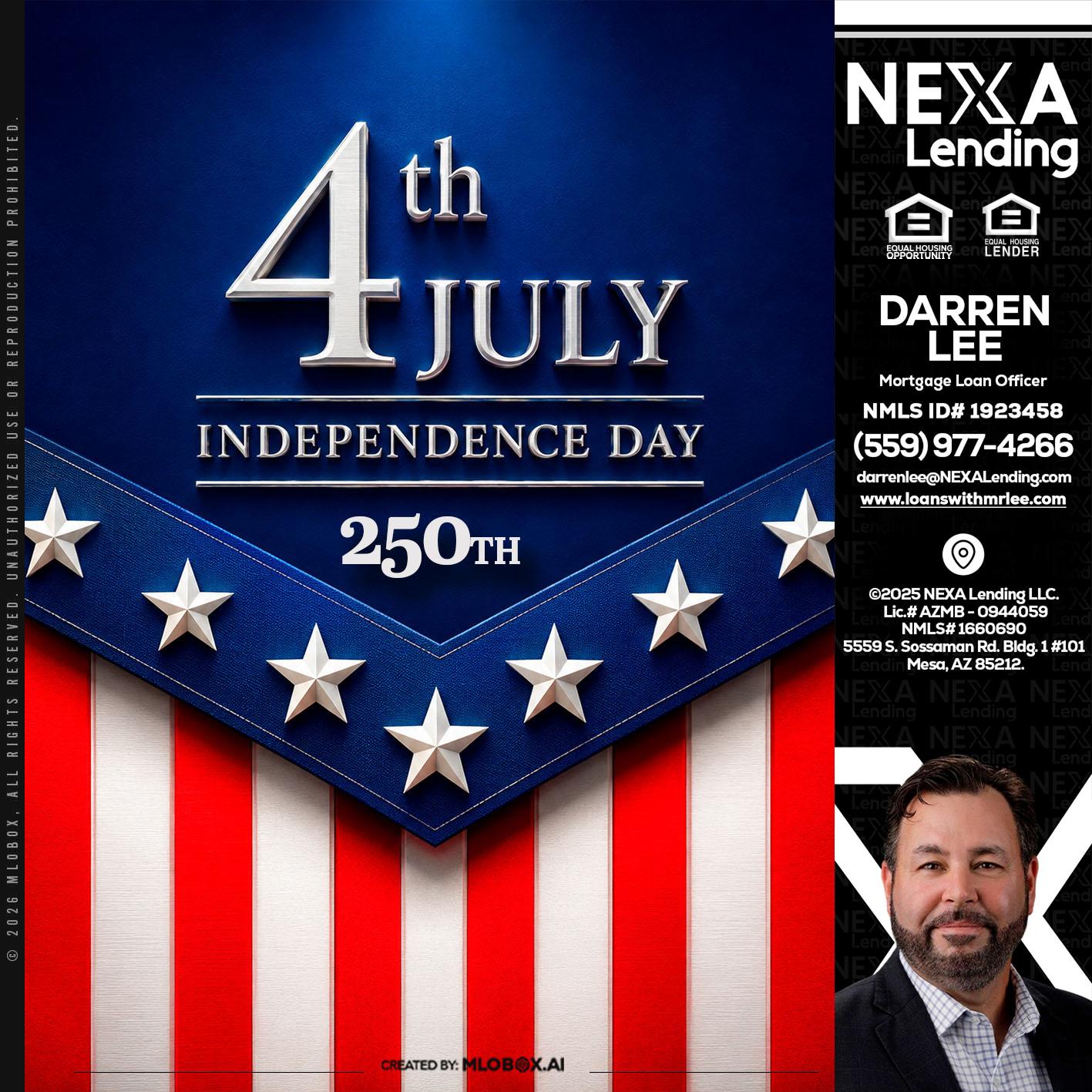 4th of july - Darren Lee -Mortgage Loan Officer