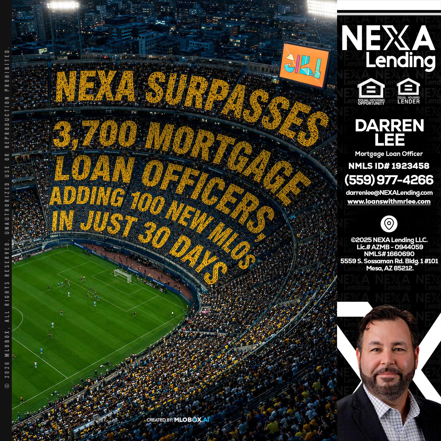 NEXA SURPASSES - Darren Lee -Mortgage Loan Officer