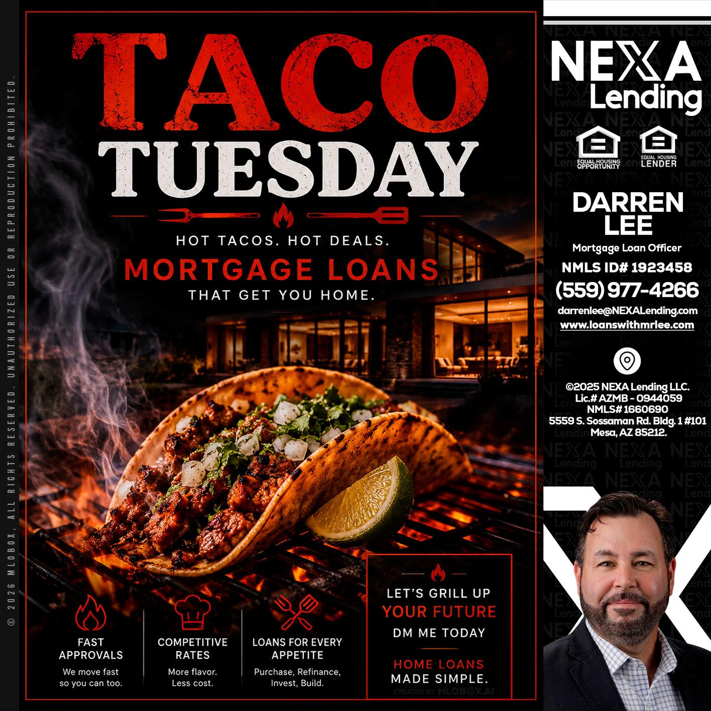 TACO TUESDAY - Darren Lee -Mortgage Loan Officer
