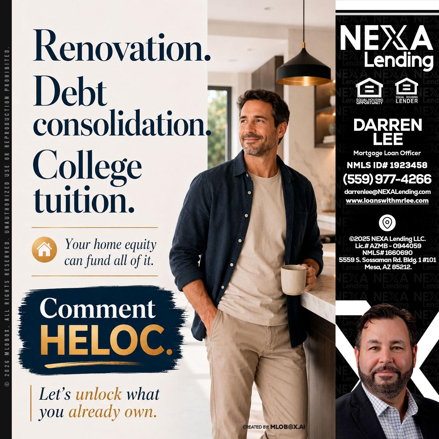 RENOVATION DEBT - Darren Lee -Mortgage Loan Officer