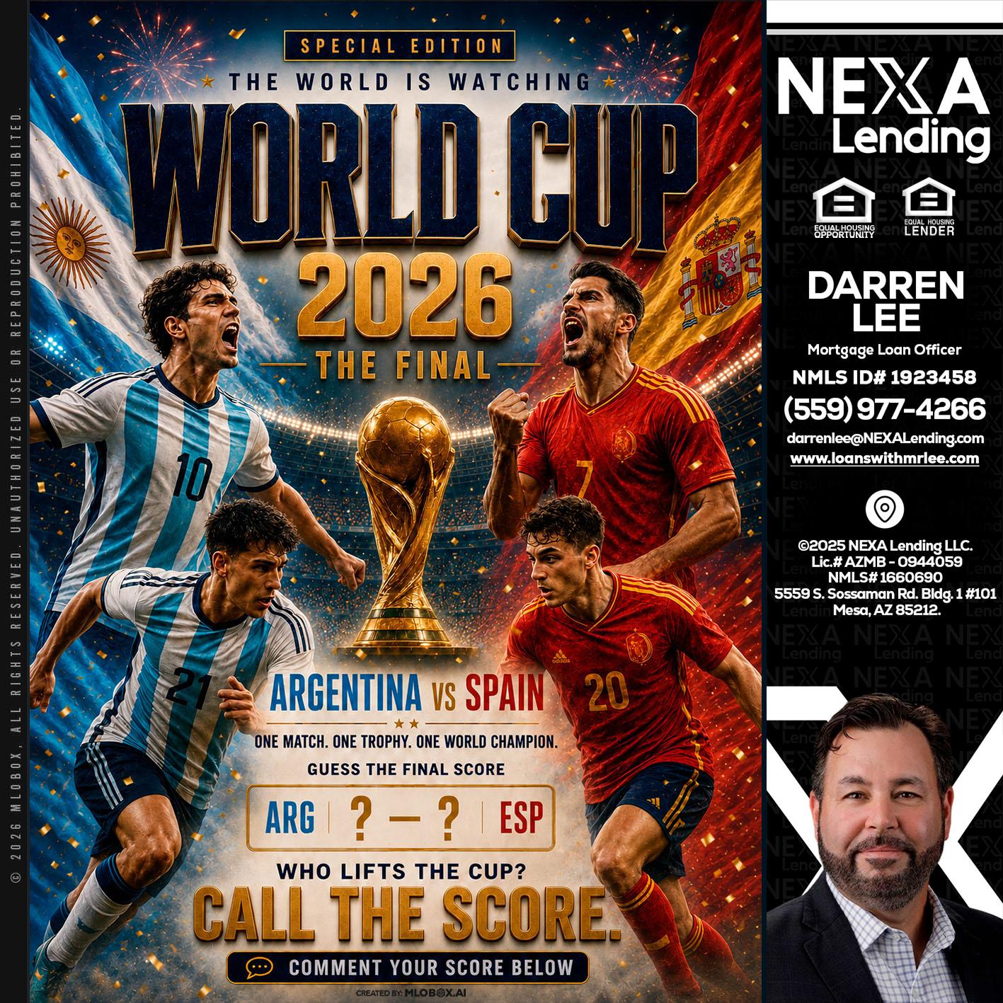 World Cup 2026 finals - Darren Lee -Mortgage Loan Officer