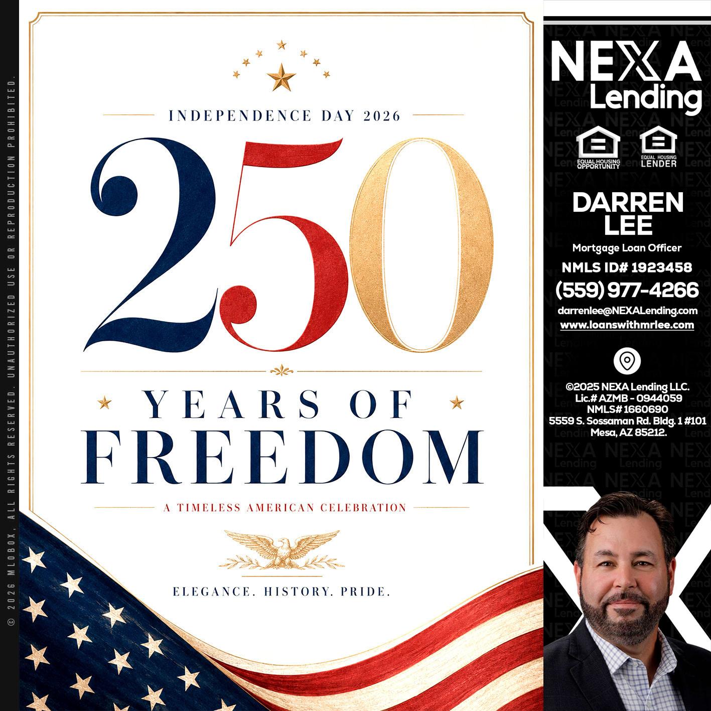 250 YEARS - Darren Lee -Mortgage Loan Officer