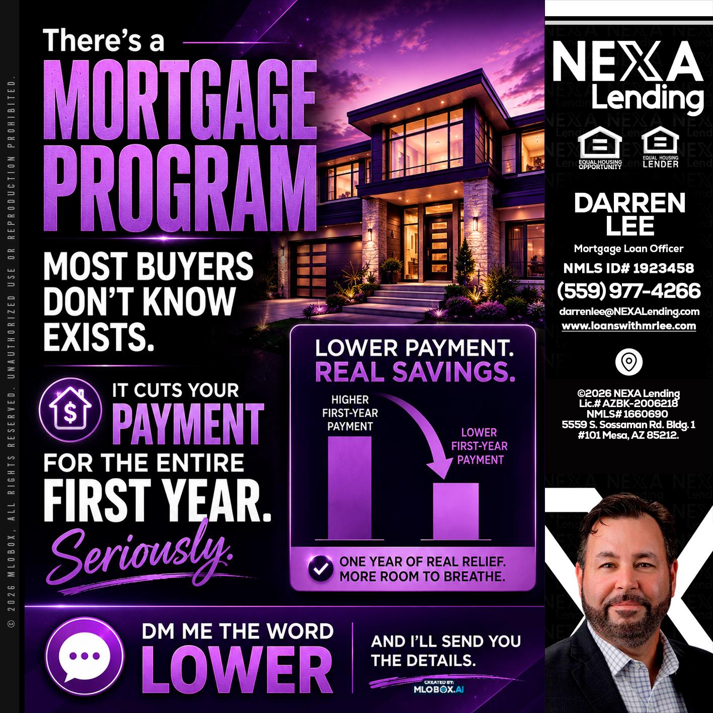 MORTGAGE PROGRAM - Darren Lee -Mortgage Loan Officer