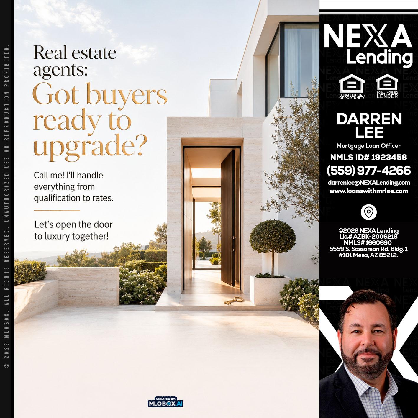 REAL ESTATE AGENTS - Darren Lee -Mortgage Loan Officer