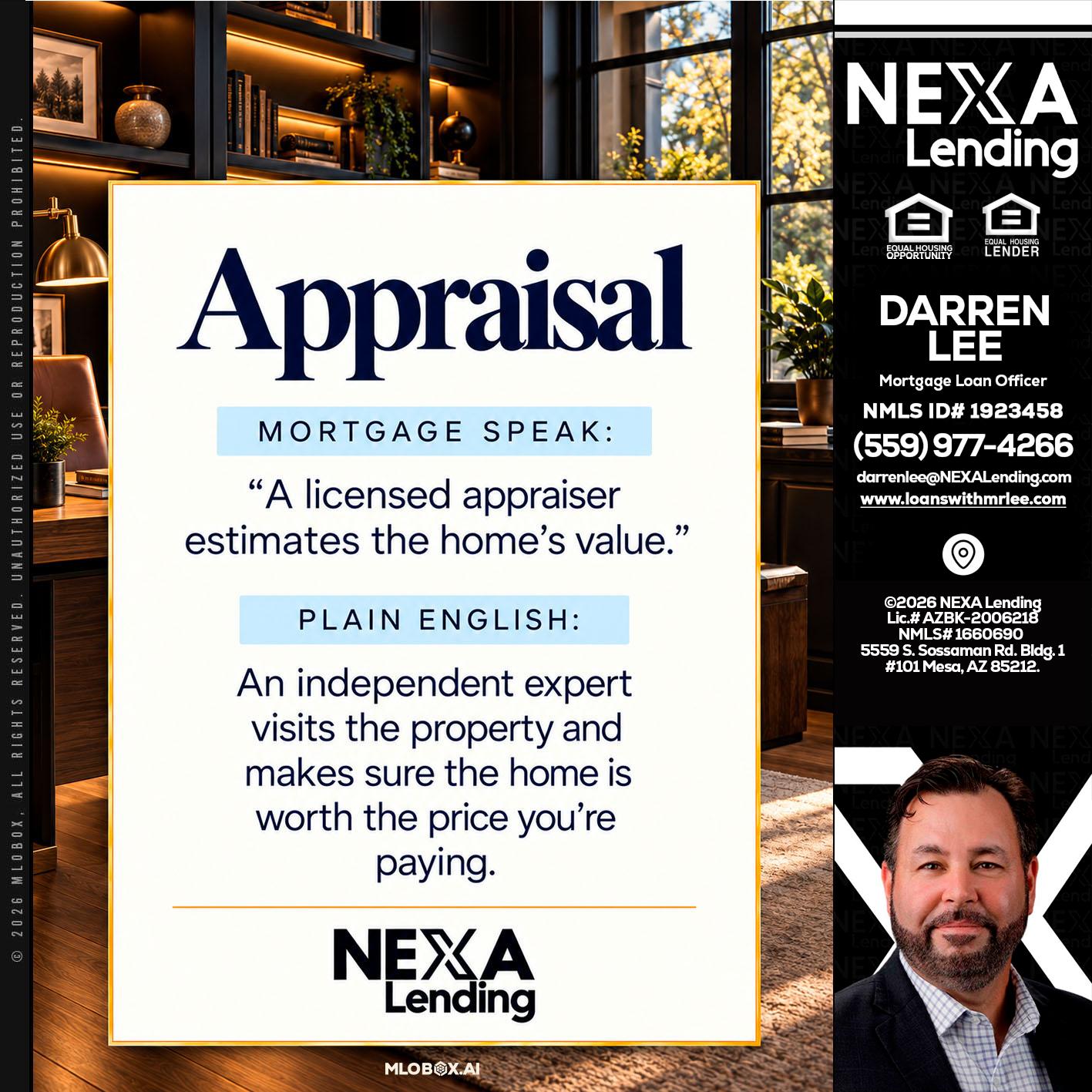appraisal - Darren Lee -Mortgage Loan Officer