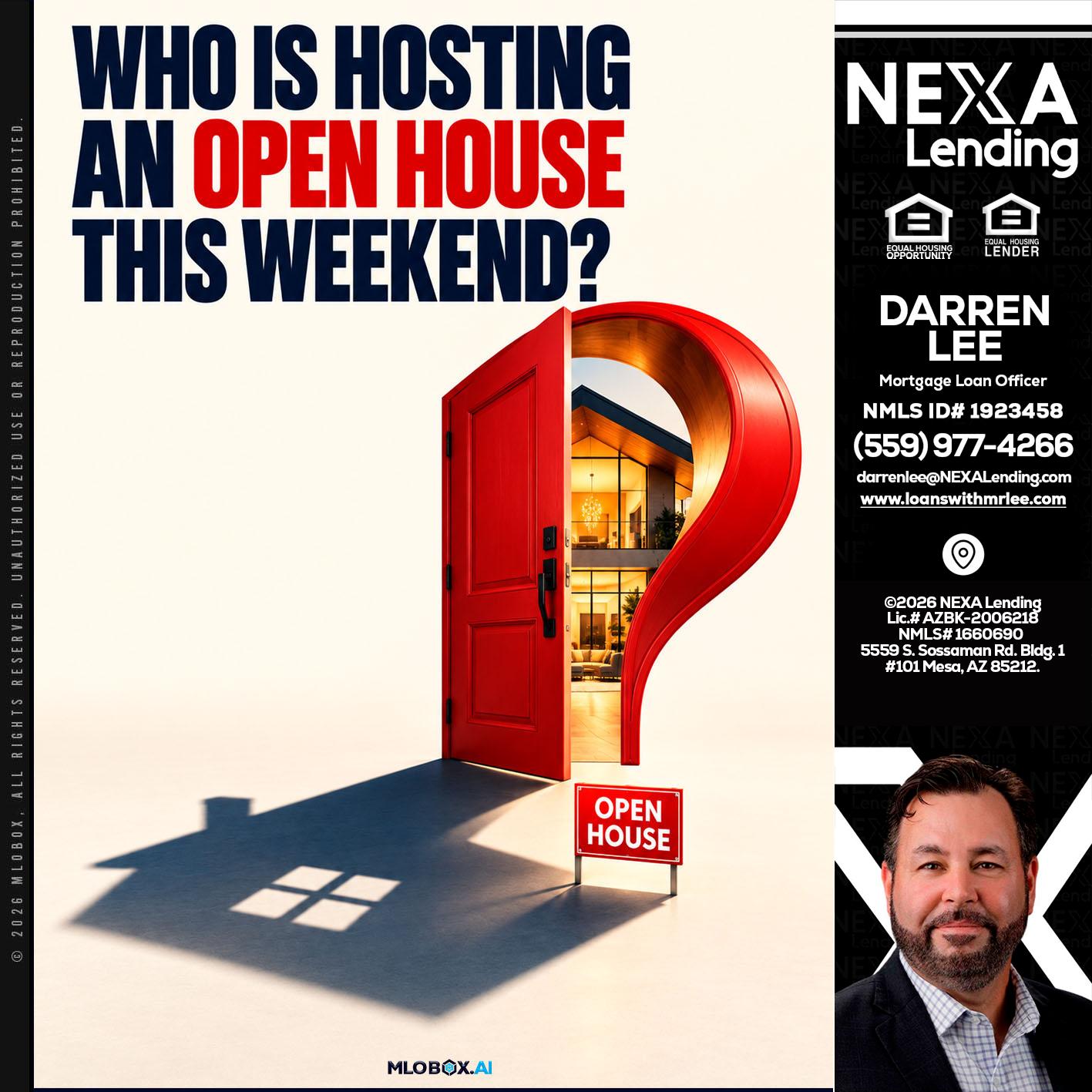 who is hosting - Darren Lee -Mortgage Loan Officer
