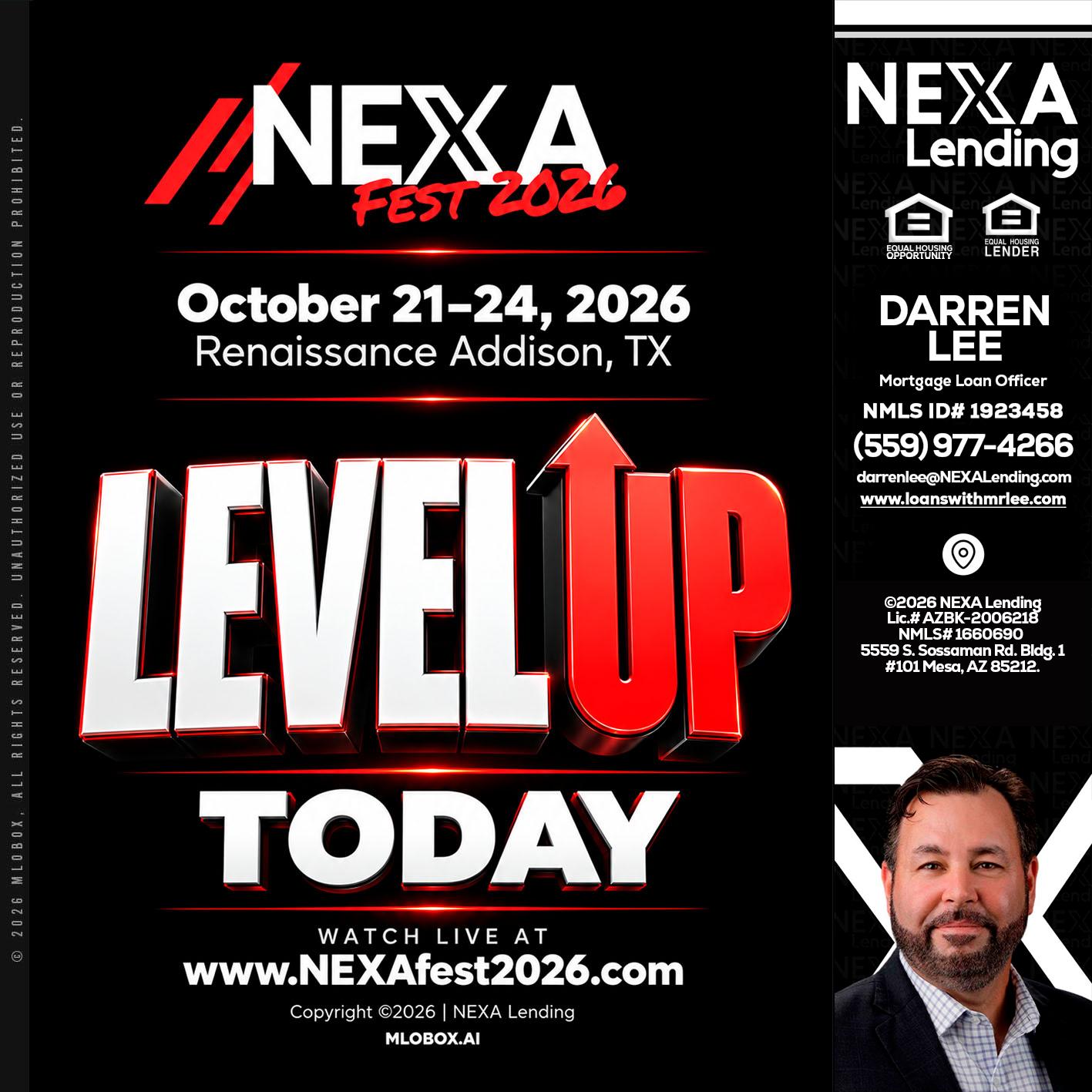 LEVEL UP TODAY - Darren Lee -Mortgage Loan Officer