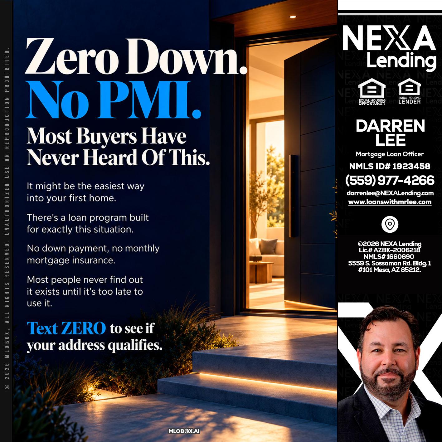 zero down - Darren Lee -Mortgage Loan Officer