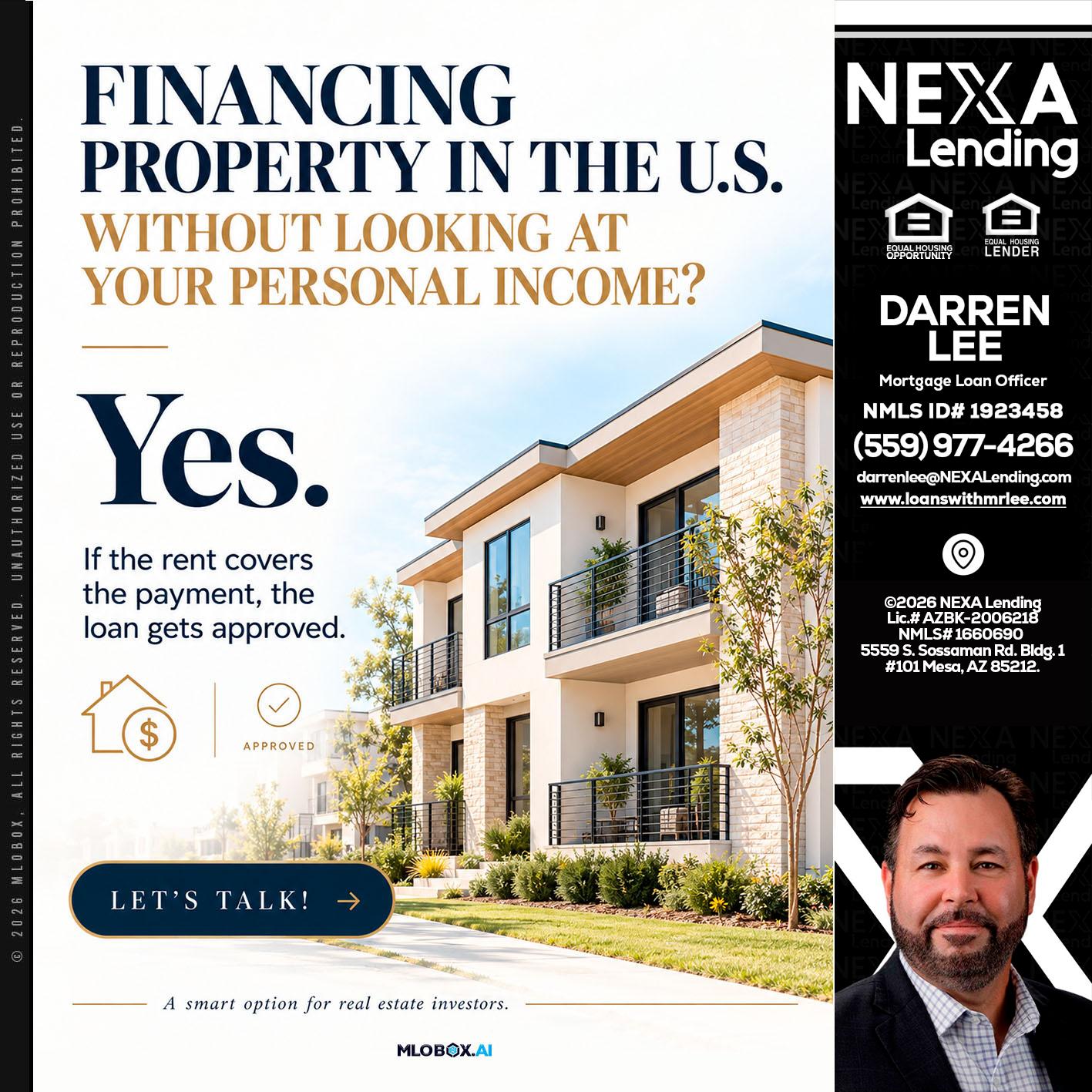FINANCING - Darren Lee -Mortgage Loan Officer